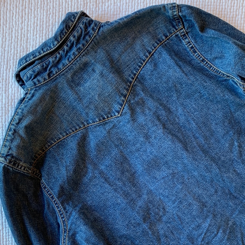 Lucky Brand Blue Denim Shirt with Snap Close - Picture 8 of 16